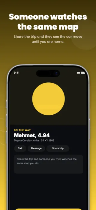 Ride Hailing Taxi App Screenshot Template, page 3 of 5